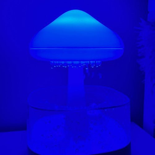 Luftbefeuchter mit Regeneffekt, LED - Nachtlampe und Aromatherapie, 450ml Weiß - Easy2sell - Deluxe