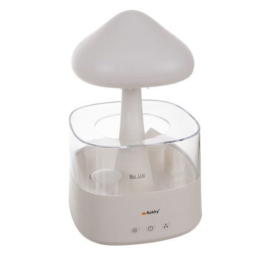 Luftbefeuchter mit Regeneffekt, LED - Nachtlampe und Aromatherapie, 450ml Weiß - Easy2sell - Deluxe