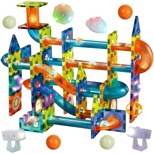Magnetbausteine - Kugelbahn 110 Teile 25766 - Easy2sell - Deluxe