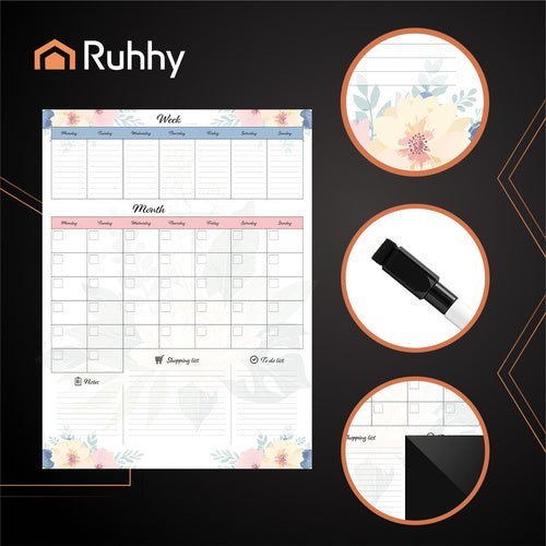 Magnetischer Kühlschrankplaner – Großer Kalender 60x45 cm mit Marker - Easy2sell - Deluxe