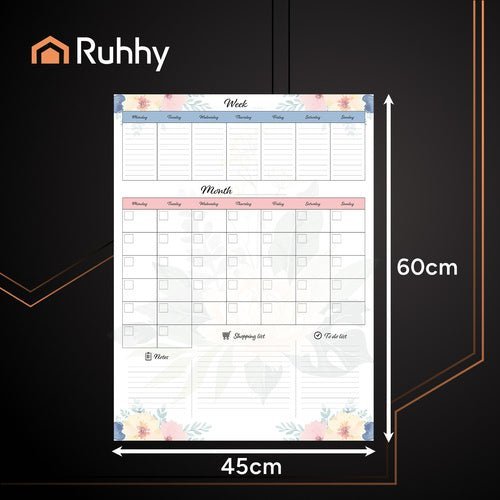 Magnetischer Kühlschrankplaner – Großer Kalender 60x45 cm mit Marker - Easy2sell - Deluxe