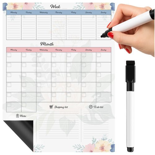 Magnetischer Kühlschrankplaner – Großer Kalender 60x45 cm mit Marker - Easy2sell - Deluxe