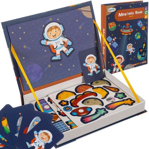Magnetisches Weltraum - Puzzle Set mit 50 Magneten und 6 Vorlagekarten - Easy2sell - Deluxe