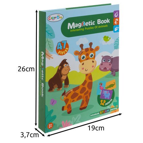 Magnetpuzzle Tiere Montessori Lernspielzeug – Magnetbuch Set mit 47 Teilen - Easy2sell - Deluxe