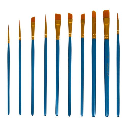Malset mit Acrylfarben, 10 Pinseln und 3 Leinwänden – 26 - teiliges Kunstset - Easy2sell - Deluxe