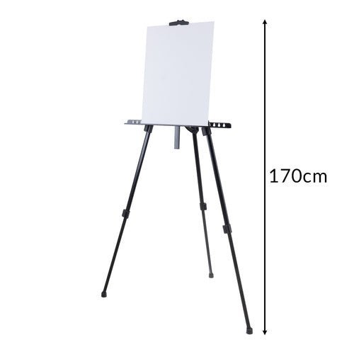 Malset mit Aluminiumstaffelei, 24 Acrylfarben, Leinwänden und Pinseln, 41 - tlg - Easy2sell - Deluxe