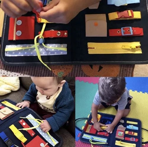 Manipulationsbrett für Kinder – Montessori Sensory Toy aus Filz, 14 - teilig - Easy2sell - Deluxe