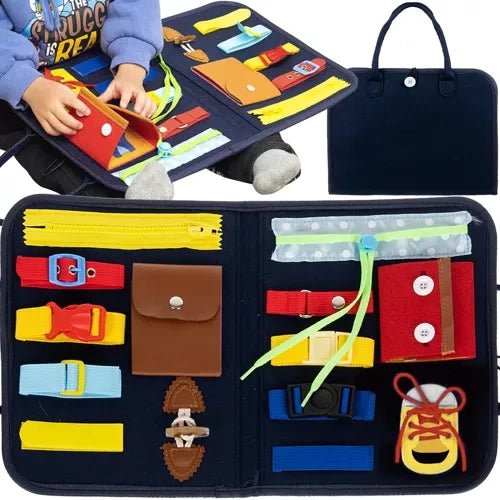 Manipulationsbrett für Kinder – Montessori Sensory Toy aus Filz, 14 - teilig - Easy2sell - Deluxe