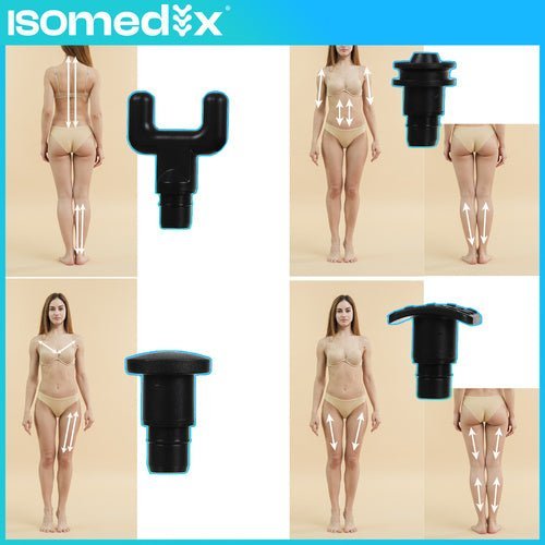 Massagepistole Massagegerät mit 30 Stufen und 12 Aufsätzen – Schwarz - Easy2sell - Deluxe