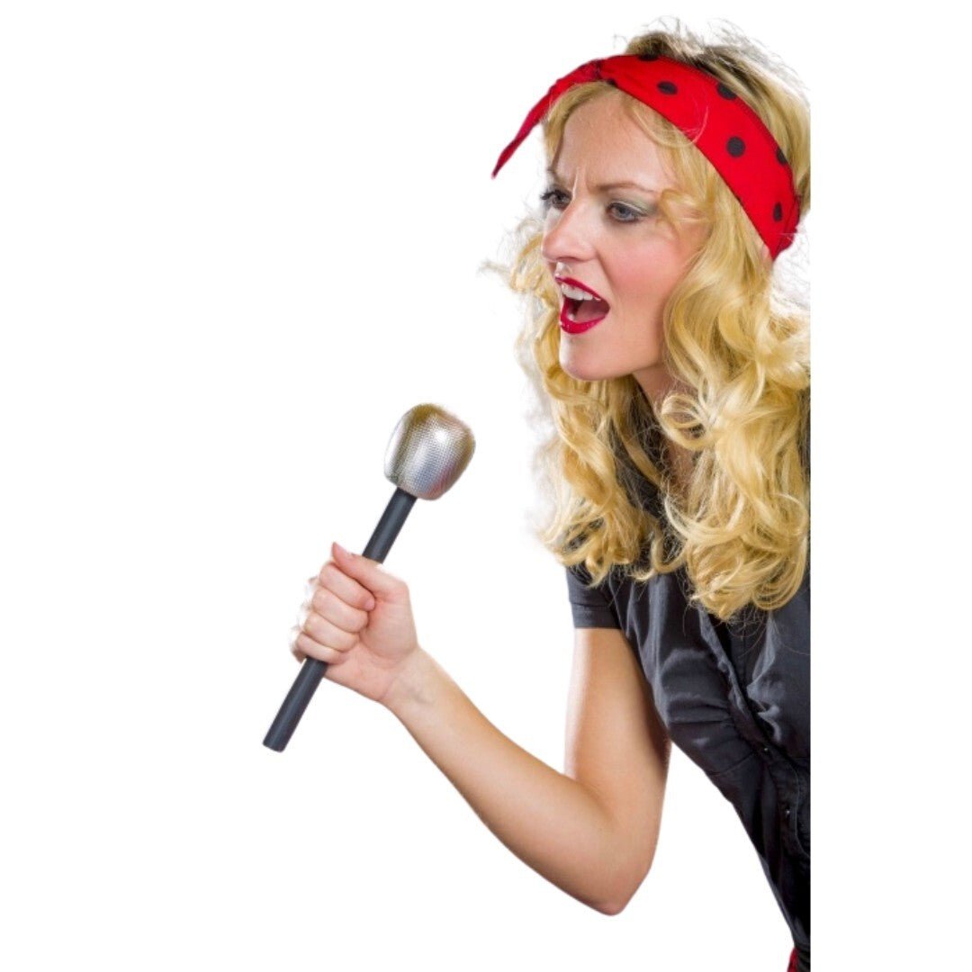 Mikrofon Attrappe für Theater & Karneval Kostüm - Mikrophon in silber - Easy2sell - Deluxe