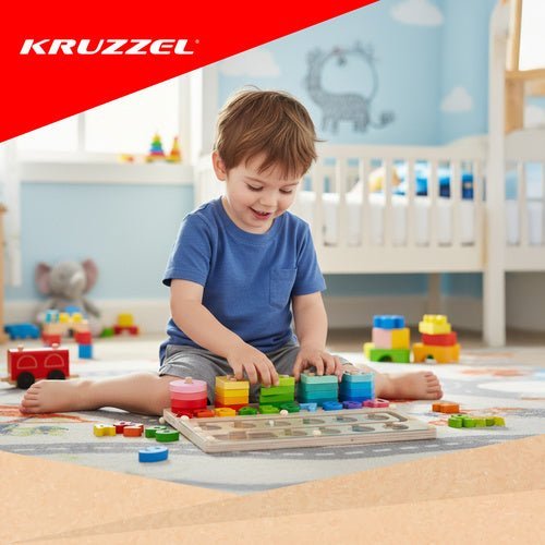 Montessori Lernspielzeug Holzsortierer 3 - in - 1 Magnetlabyrinth 30x22,5 cm - Easy2sell - Deluxe