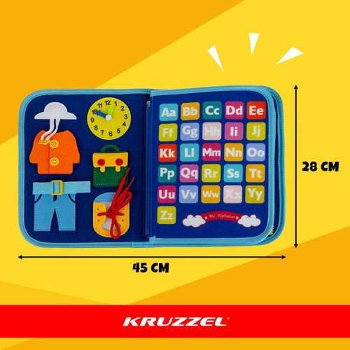 Montessori Sensorikbuch Motorikspielzeug aus Filz für Kinder – Blau - Easy2sell - Deluxe