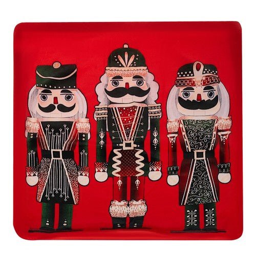 Nussknacker Kissenbezug 40x40 cm – Plüsch Dekokissen Weihnachten Rot - Grün - Easy2sell - Deluxe