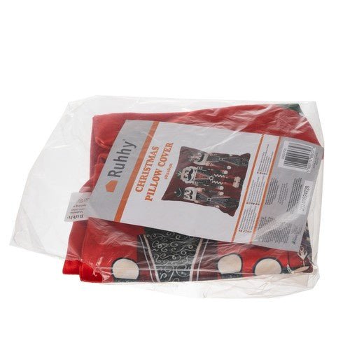 Nussknacker Kissenbezug 40x40 cm – Plüsch Dekokissen Weihnachten Rot - Grün - Easy2sell - Deluxe