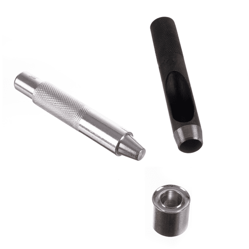 Ösen Set für Planen mit Lochzange und Nietwerkzeug, 12mm Silber, 100 Stück - Easy2sell - Deluxe