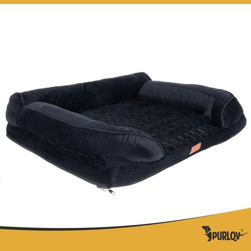 Orthopädisches Hundebett S – 65x55x18 cm Schaumstoff Matratze Schwarz - Easy2sell - Deluxe