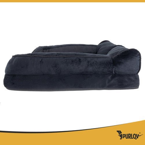Orthopädisches Hundebett S – 65x55x18 cm Schaumstoff Matratze Schwarz - Easy2sell - Deluxe