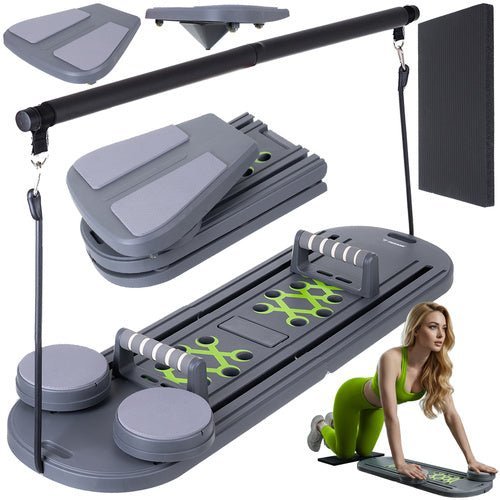 Pilates - Board Multifunktionsbrett für Ganzkörpertraining Grau 97x35 cm - Easy2sell - Deluxe