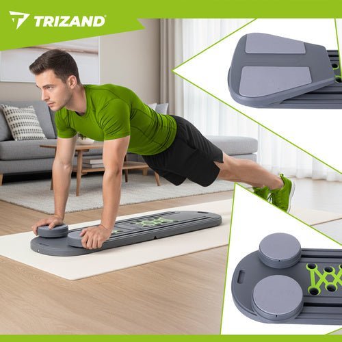 Pilates - Board Multifunktionsbrett für Ganzkörpertraining Grau 97x35 cm - Easy2sell - Deluxe