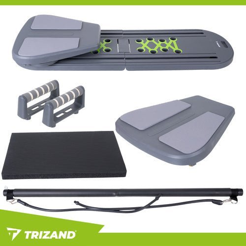Pilates - Board Multifunktionsbrett für Ganzkörpertraining Grau 97x35 cm - Easy2sell - Deluxe