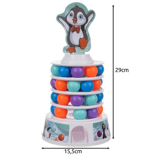 Pinguin auf dem Turm Geschicklichkeitsspiel – Buntes Familienspiel ab 3 Jahren - Easy2sell - Deluxe