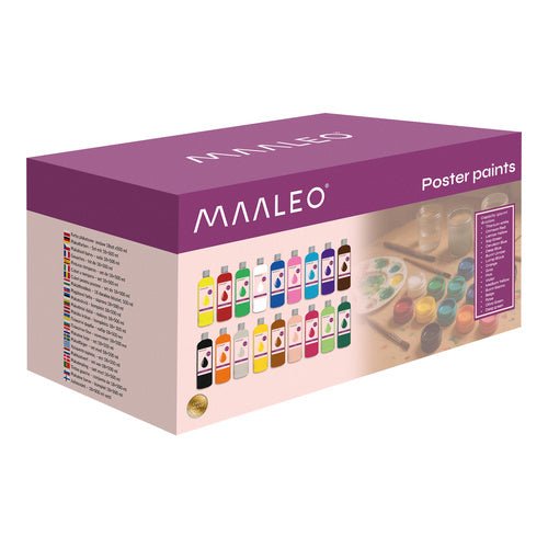 Plakatfarben - Set mit 18 Stück x 500 ml Maaleo 26341 - Easy2sell - Deluxe