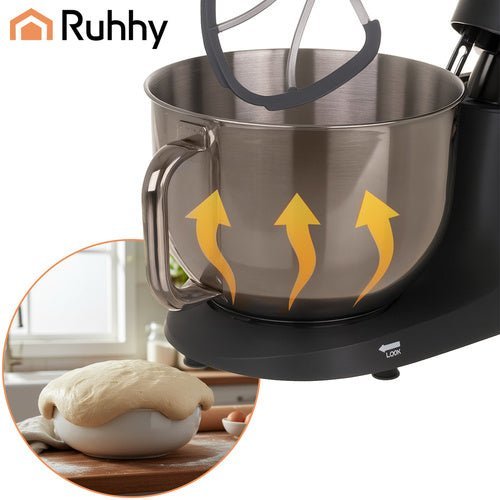 Planeten - Küchenmaschine mit beheizter 5,5L Schüssel und Waage, Schwarz - Easy2sell - Deluxe