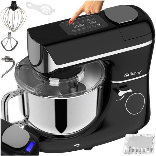 Planeten - Küchenmaschine mit beheizter 5,5L Schüssel und Waage, Schwarz - Easy2sell - Deluxe