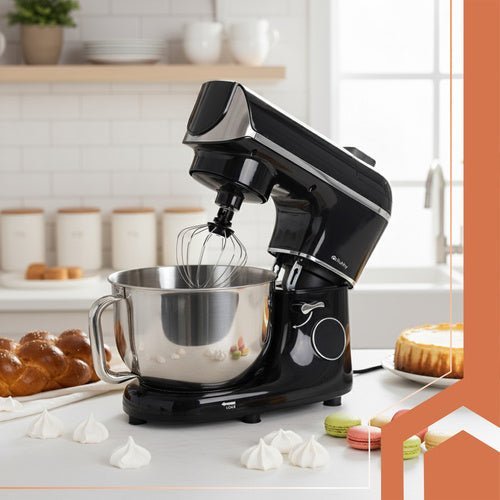 Planeten - Küchenmaschine mit beheizter 5,5L Schüssel und Waage, Schwarz - Easy2sell - Deluxe