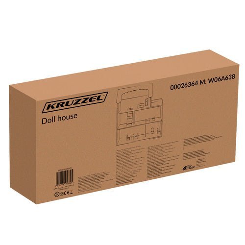 Puppenhaus aus Holz mit LED - Beleuchtung – 3 Ebenen inkl. Möbel & Zubehör - Easy2sell - Deluxe
