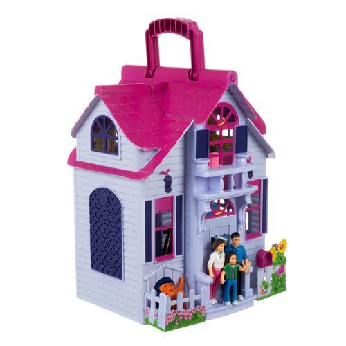 Puppenhaus Klappbar mit 6 Zimmern – Spielset mit Möbeln und Figuren - Easy2sell - Deluxe