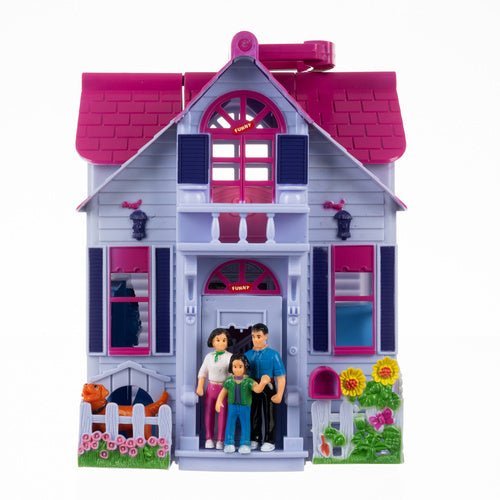 Puppenhaus Klappbar mit 6 Zimmern – Spielset mit Möbeln und Figuren - Easy2sell - Deluxe