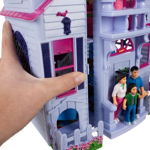 Puppenhaus Klappbar mit 6 Zimmern – Spielset mit Möbeln und Figuren - Easy2sell - Deluxe