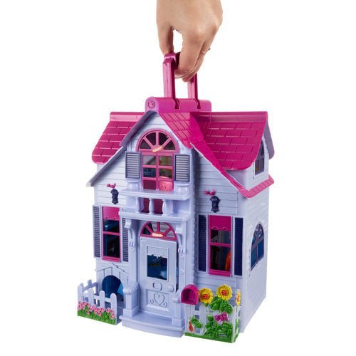 Puppenhaus Klappbar mit 6 Zimmern – Spielset mit Möbeln und Figuren - Easy2sell - Deluxe