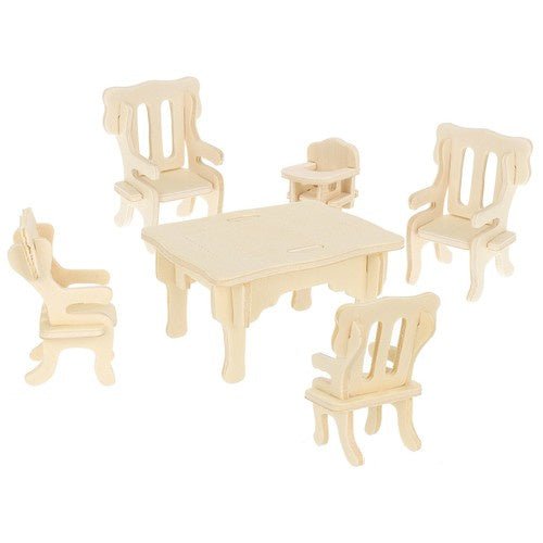 Puppenhaus Möbelset aus Holz – 34 - teiliges Zubehör für Puppenhäuser - Easy2sell - Deluxe