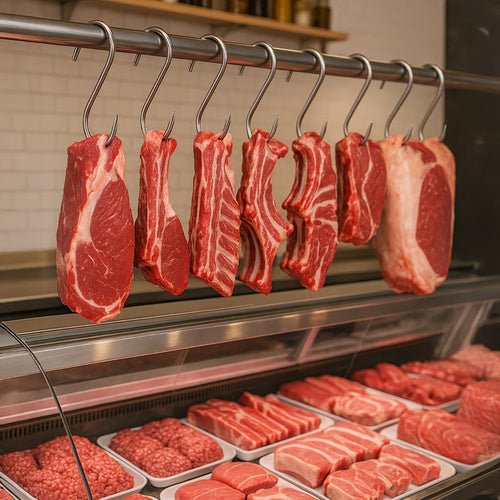 Räucherhaken 15er Set Edelstahl scharf stabile S-Form für Wurst Fisch Aufschnitt