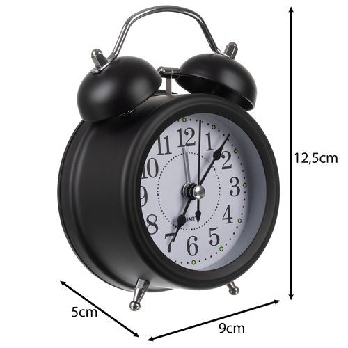 Retro - Wecker mit lautem Alarm und LED - Hintergrundbeleuchtung, schwarz - Easy2sell - Deluxe