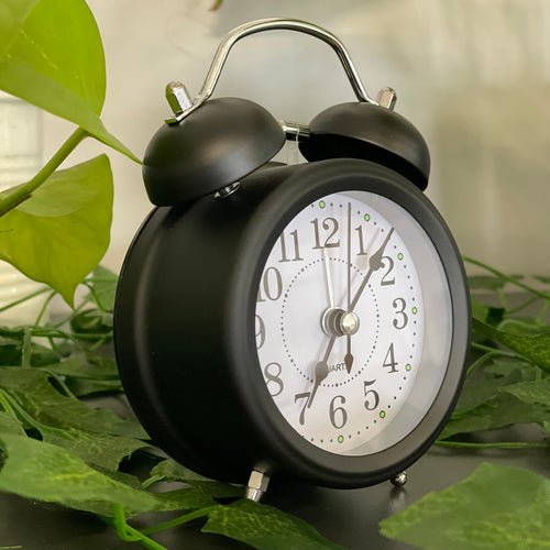Retro - Wecker mit lautem Alarm und LED - Hintergrundbeleuchtung, schwarz - Easy2sell - Deluxe