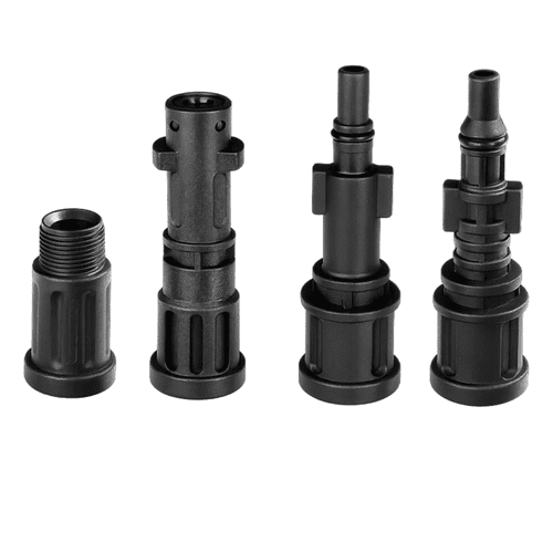 Rohrreinigungsschlauch 15m Hochdruckreiniger Set mit 4 Adaptern Schwarz - Easy2sell - Deluxe
