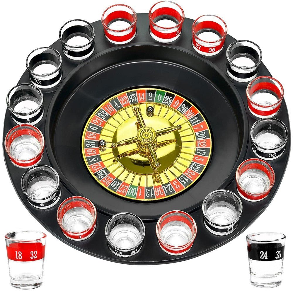 Roulette Trinkspiel Partyspiel Party Feier Casino Saufspiel mit Schnapsgläsern - Easy2sell - Deluxe
