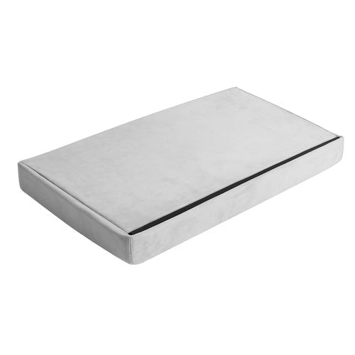 Samtpouf mit Stauraum – Klappbarer Sitzhocker, 54L, Grau, 60x30x30 cm - Easy2sell - Deluxe