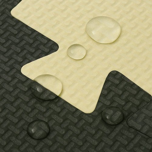 Schaumstoffpuzzle Spielmatte 35 Teile – Baby Krabbelmatte Grau - Gelb - Easy2sell - Deluxe