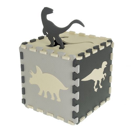 Schaumstoffpuzzle Spielmatte 35 Teile – Baby Krabbelmatte Grau - Gelb - Easy2sell - Deluxe
