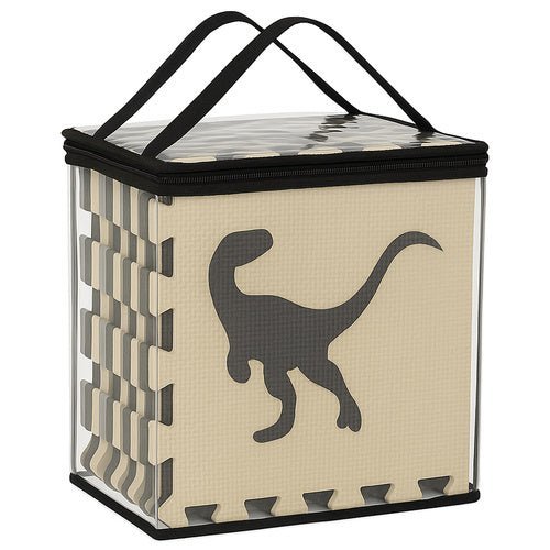 Schaumstoffpuzzle Spielmatte 35 Teile – Baby Krabbelmatte Grau - Gelb - Easy2sell - Deluxe