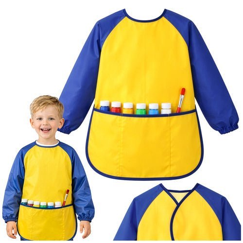 Schutzschürze für Kinder – Malschürze Robust und Bunt, Größe M - Easy2sell - Deluxe