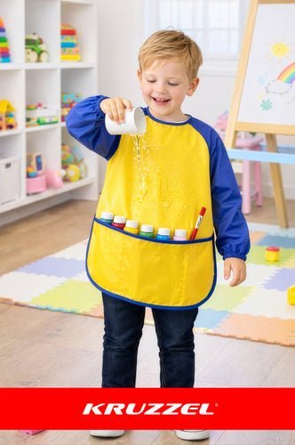Schutzschürze für Kinder – Malschürze Robust und Bunt, Größe M - Easy2sell - Deluxe