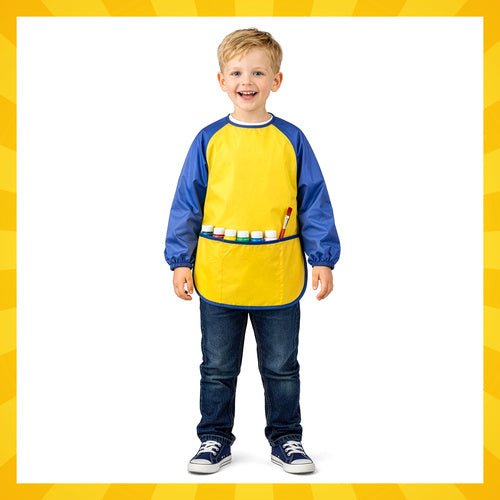 Schutzschürze für Kinder – Malschürze Robust und Bunt, Größe M - Easy2sell - Deluxe