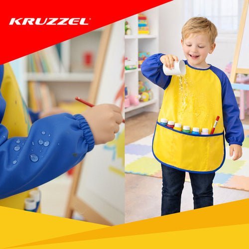 Schutzschürze für Kinder – Malschürze Robust und Bunt, Größe M - Easy2sell - Deluxe