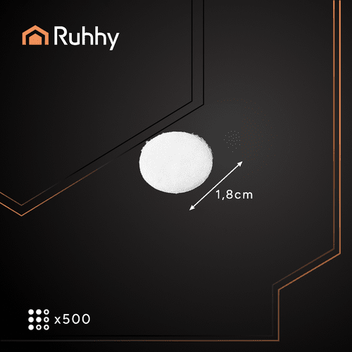 Selbstklebendes Klettband 18mm 500 Stück weiß Ruhhy 25884 - Easy2sell - Deluxe