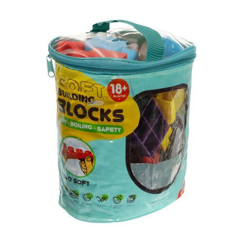 Sensorikblöcke für Kinder – 30 Weiche Gummiblöcke im Koffer, Bunt - Easy2sell - Deluxe